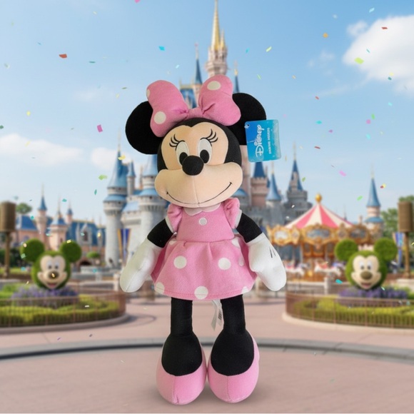 Disney Other - 🎀 Disney Minnie Mouse Plush Doll 21.5” Pink Polka Dot Dress – New w/ Tags 🎄